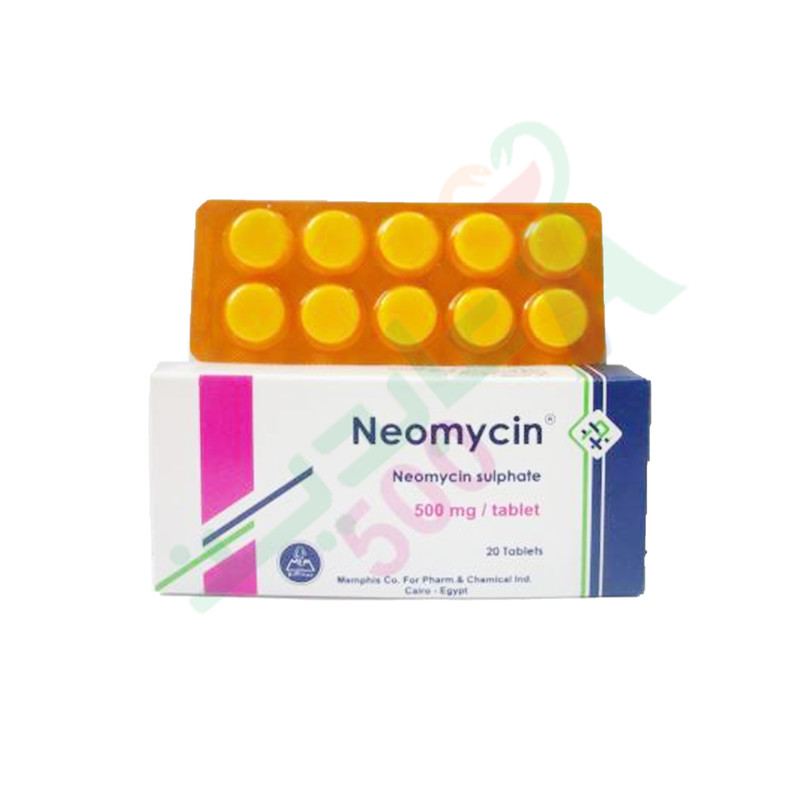 NEOMYCIN 500 MG 20 TABLET Abdin Pharmacies